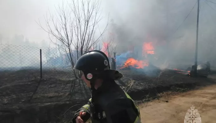 Более 40 раз за сутки пожарные выезжали тушить сухую траву и мусор в Алтайском крае