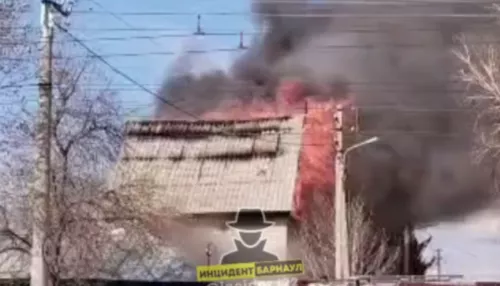 Пожарные спасли из горящего дома в Барнауле ребенка и пенсионерку. Видео
