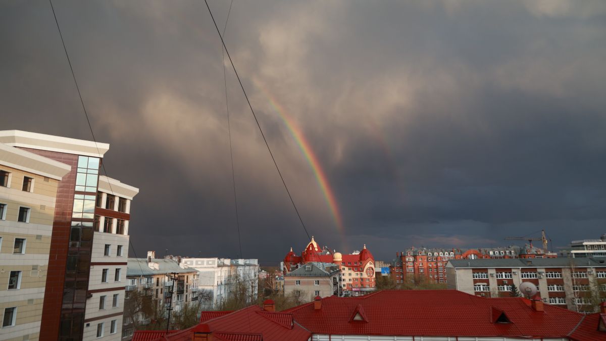 Двойная радуга в Барнауле 