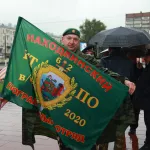 В Барнауле вопреки погоде отмечают День пограничника. Фото
