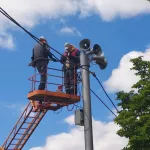 Новую говорящую сирену установили на барнаульской площади Победы