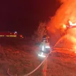 Житель алтайского села пострадал при пожаре из-за газового баллона