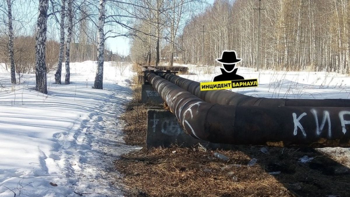 Обнаружена отапливающая улицу теплотрасса возле поселка Спутник в Барнауле