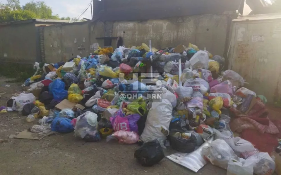 За что мы платим: гигантская свалка образовалась у мусорных баков в Барнауле