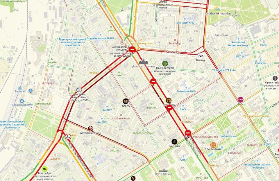 Пробки в Барнауле