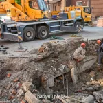 Большой ремонт теплосети начали в центре Барнаула. Фото