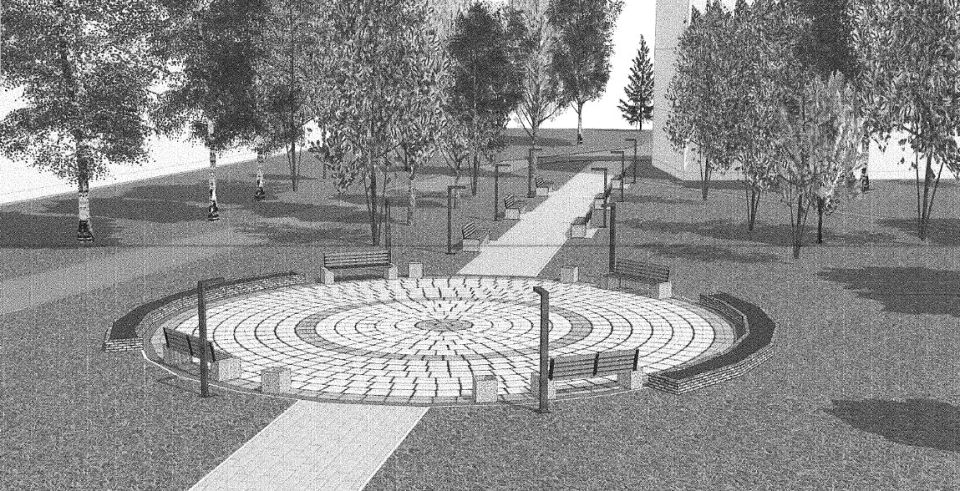Будущий облик сквера на Антона Петрова, 200