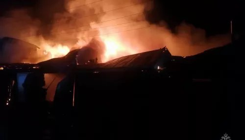 Ребенок пострадал при пожаре в частном секторе Бийска. Фото
