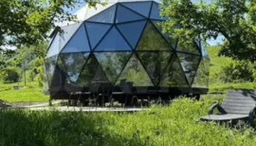 Купольный дом с панорамным видом на лес и реку продают на Алтае за 10,2 млн руб. Фото