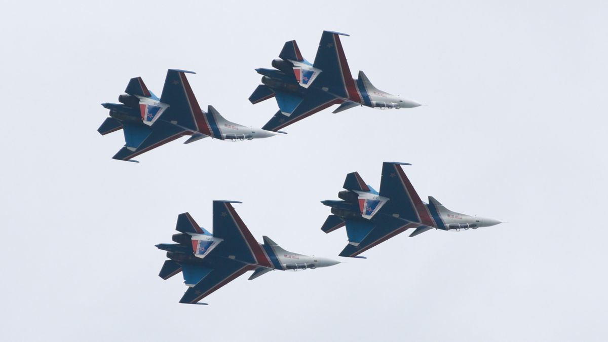 "Русские витязи". Тренировочный полет, 2024 г. 