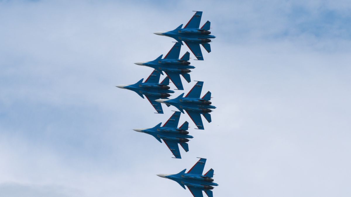 "Русские витязи". Тренировочный полет, 2024 г. 