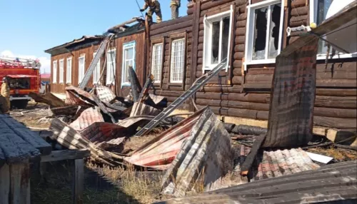 Огонь охватил сельскую администрацию в Республике Алтай