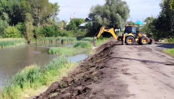 Дамбу на улице Совхозной начали ремонтировать в Барнауле