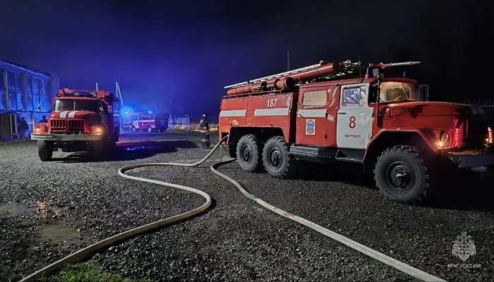 В барнаульском Затоне крупный пожар уничтожил кафе