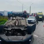 В жестком ДТП с переворотом на въезде в Бийск пострадал ребенок