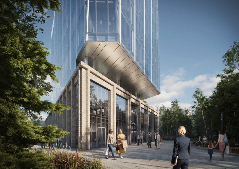 Визуализация проекта новой Искры. Стилобатная часть