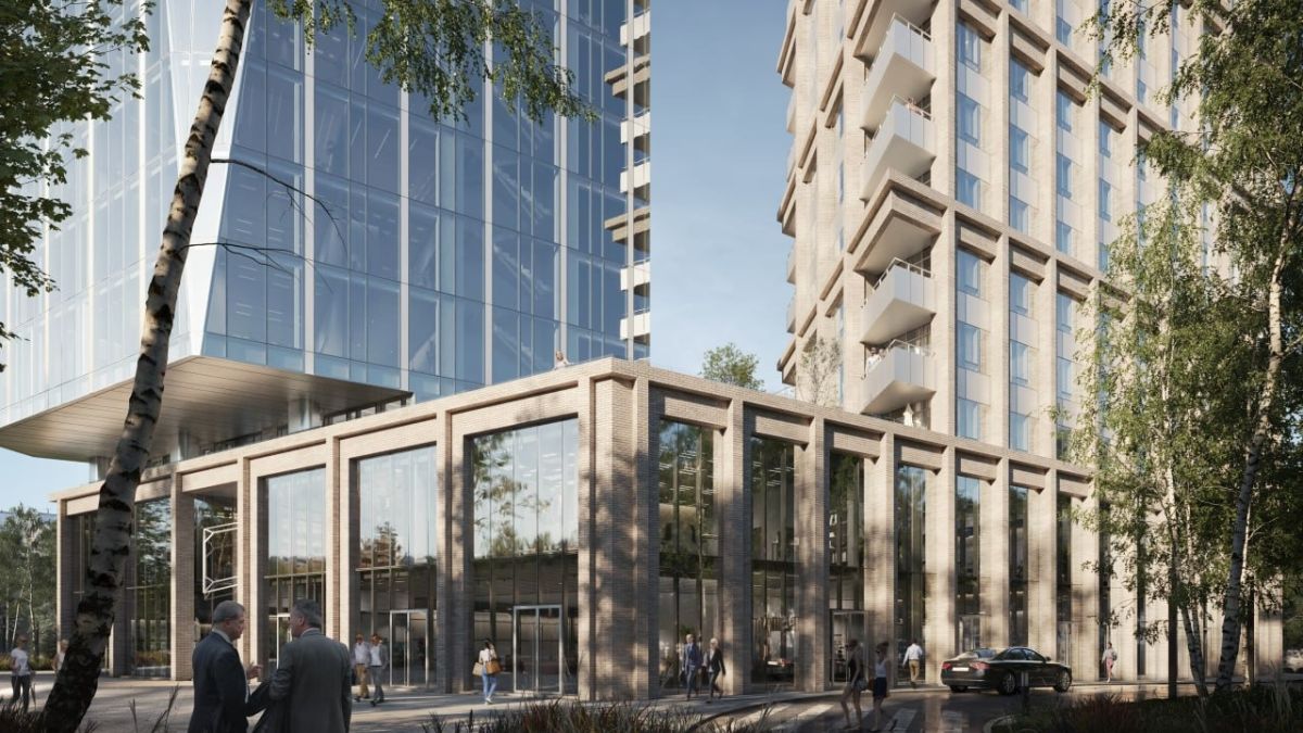 Визуализация проекта новой Искры. Стилобатная часть