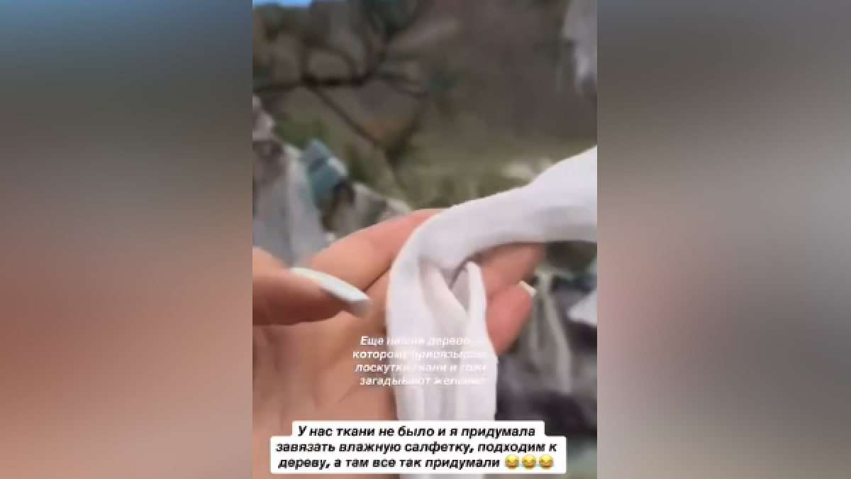 Блогер повязала влажную салфетку в обрядовом месте в Республике Алтай