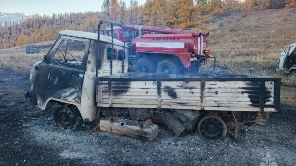 Ландшафтный пожар в Кош-Агачском районе Республики Алтай