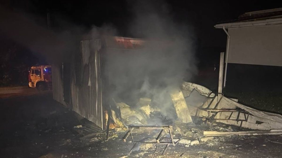 Пожар в хозпостройке