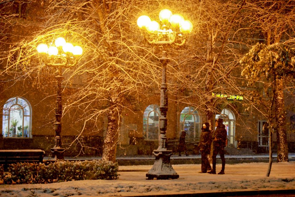 Первый снег в Барнауле