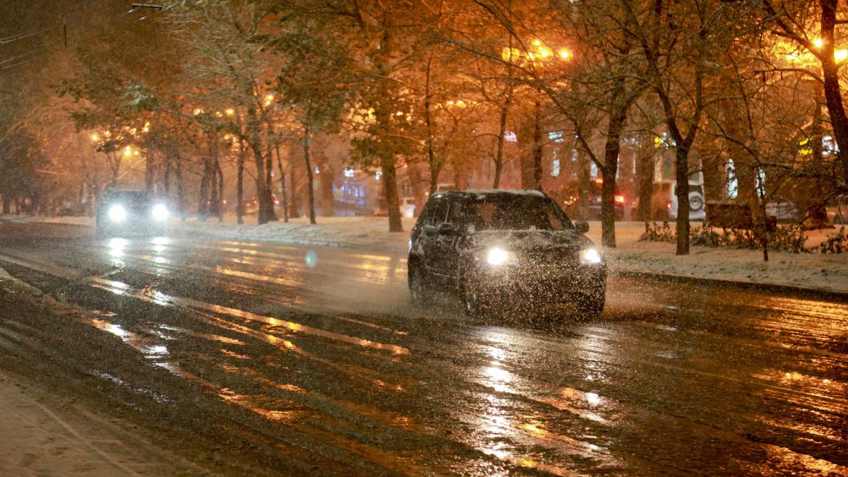 Первый снег в Барнауле