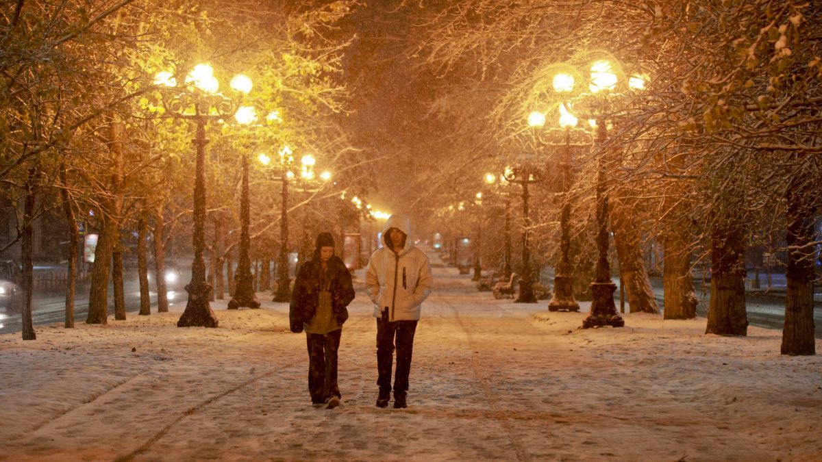 Первый снег в Барнауле. Осень. Погода.