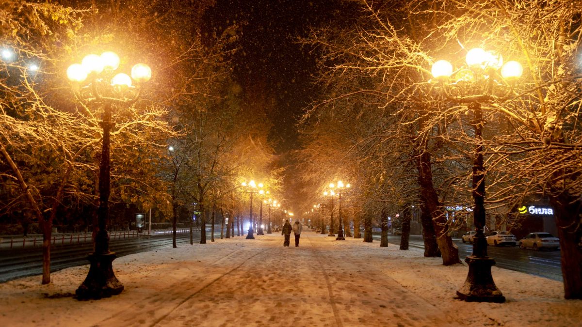 Снег в Барнауле. Погода.