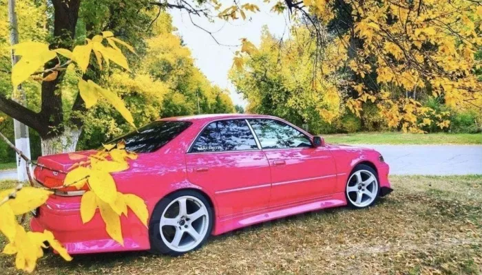 Турбодвигатель и 280 лошадей: в Горном Алтае продают розовый Toyota Mark II