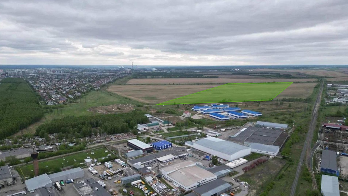 Участок под промышленные объекты у аэропорта в Барнауле
