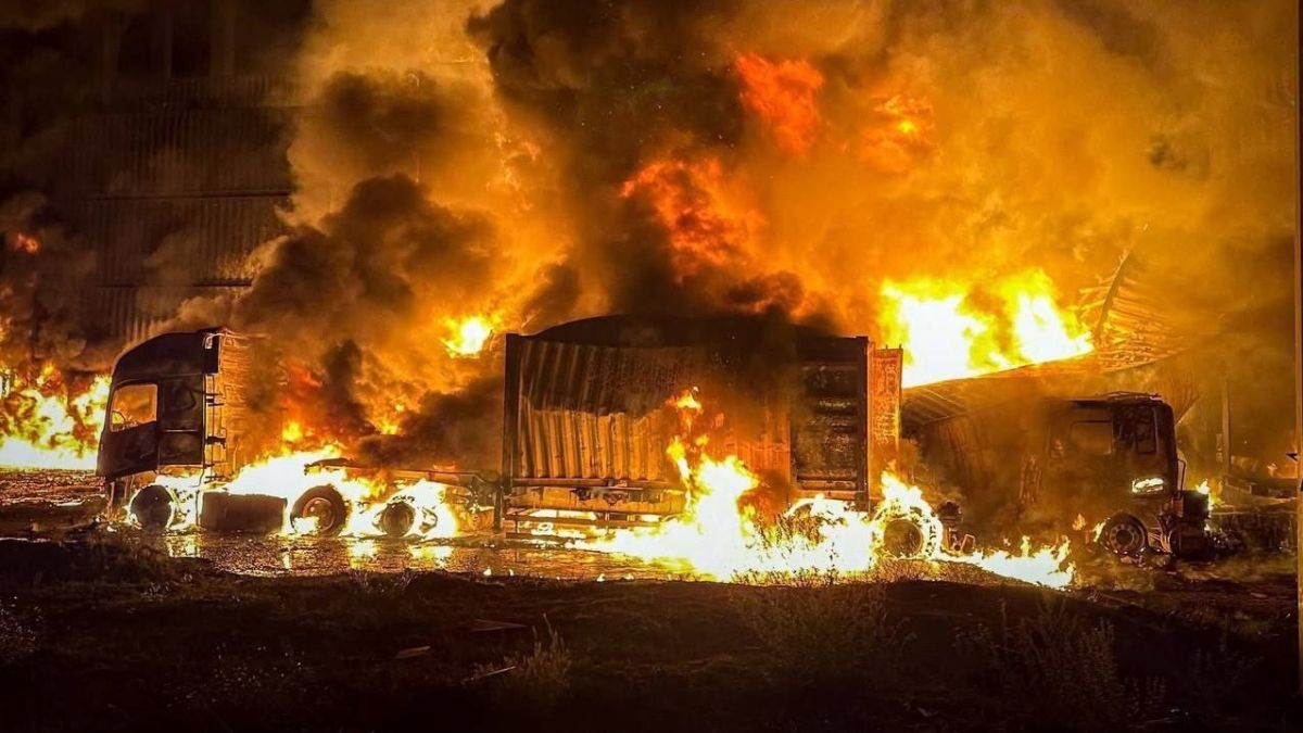 Пожар в порту Черноморска