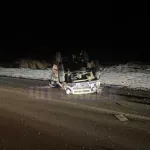 На трассе в Республике Алтай УАЗ лег на крышу, водитель попал в больницу