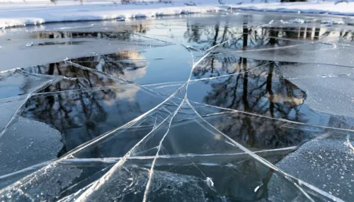 Барнаульцев встревожили дети, гуляющие по льду пруда в Изумрудном