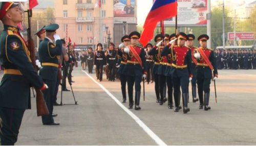 Как прошла генеральная репетиция парада Победы в Барнауле