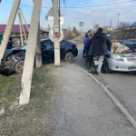 Иномарки разбились на перекрестке в Бийске, пострадала женщина