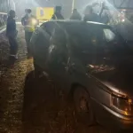 Поезд зацепил легковушку на железнодорожном переезде в Бийске