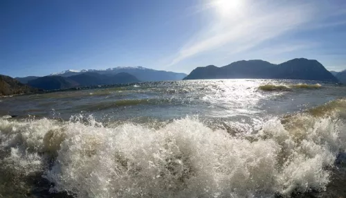 В Алтайском заповеднике засняли красоту осенних волн на Телецком озере. Фото
