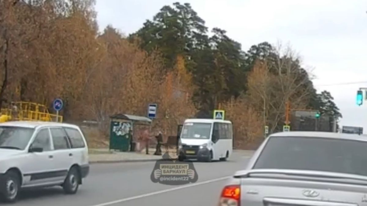 Барнаульцы стали свидетелями разборок у автобуса на остановке Конфликт на остановке