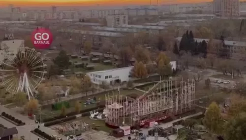 В Барнауле показали вид с самого большого колеса обозрения. Видео