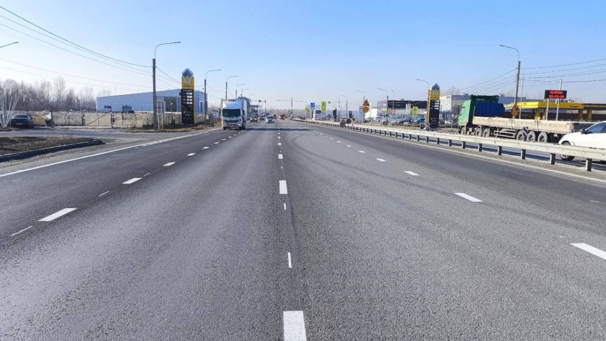 11 км гладкого асфальта: отремонтирована дорога на Правобережном тракте в Барнауле Правобережный тракт