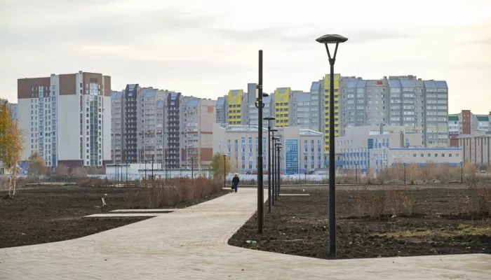 Благоустройство парка за ТЦ Европа в Барнауле остановили на зиму