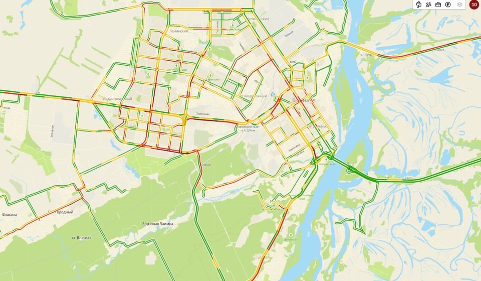 Пробки в Барнауле утром 5 ноября