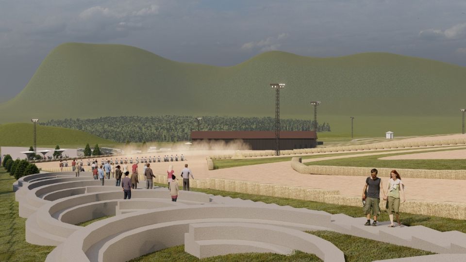 Эскизы универсального спортивного комплекса для занятий мотоспортом 