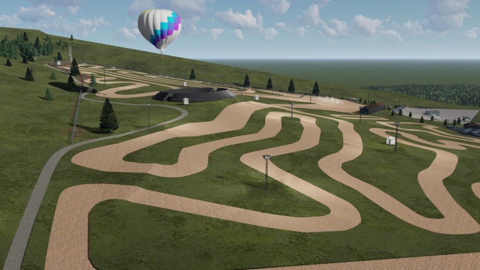 Эскизы универсального спортивного комплекса для занятий мотоспортом 