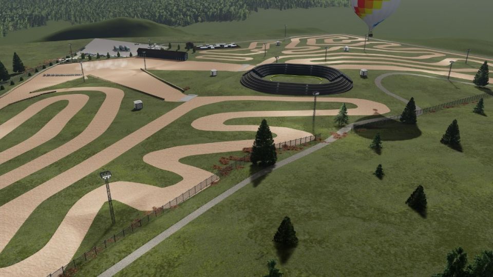 Эскизы универсального спортивного комплекса для занятий мотоспортом 