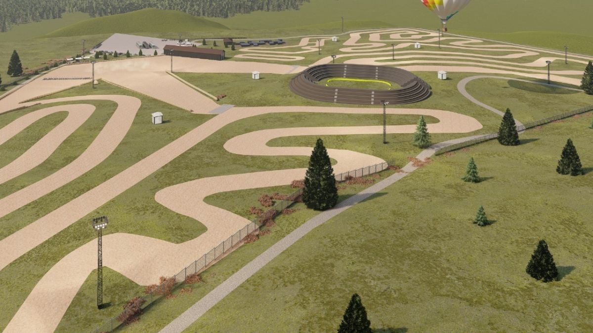 Эскизы универсального спортивного комплекса для занятий мотоспортом 