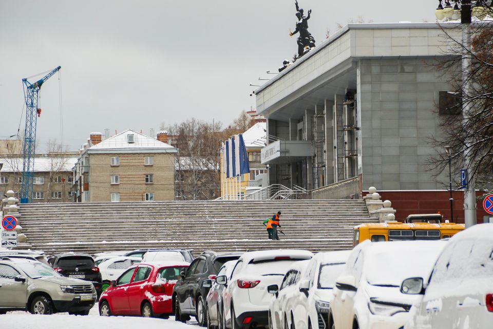 Снег в Барнауле