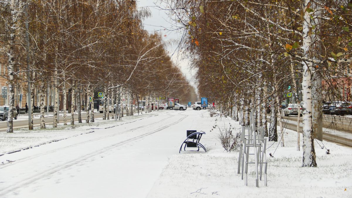 Снег в Барнауле