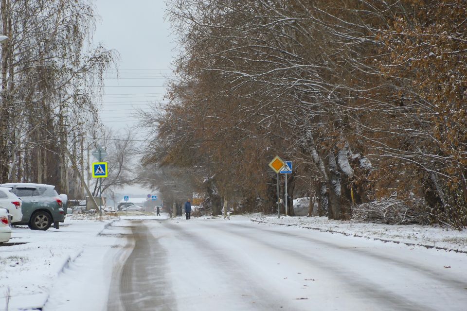 Снег в Барнауле