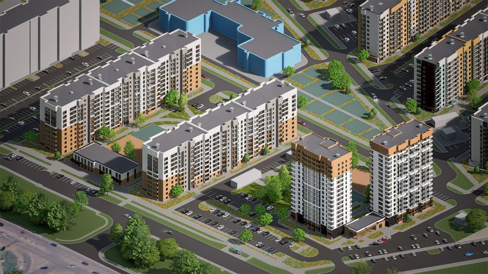ЖК "Прайм" в микрорайоне "Нью Терра". Визуализаци